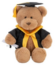 With Heart Graduation Bear Large With Scroll (33cm)