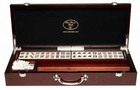Mahjong Set Mahogany finish 30cm