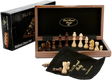 Dal Rossi Walnut Chess Set Inlaid (30cm)