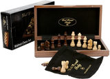 Dal Rossi Walnut Chess Set Inlaid (30cm)