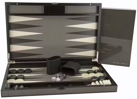 Dal Rossi 18" Carbon Fibre Finish Backgammon