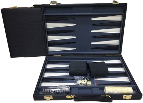 Backgammon Black Strip Textured (15")