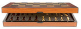 Dal Rossi Walnut Gloss Finish Folding Chess Set (40)