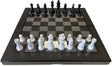 Dal Rossi Carbon Fibre Finish Folding Chess Set (40)