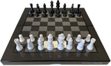 Dal Rossi Carbon Fibre Finish Folding Chess Set (40)