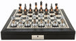 Dal Rossi 18” Chess Set with PU Leather Edge (With Storage & 85mm Pieces) (L2203DR + L2226DR)