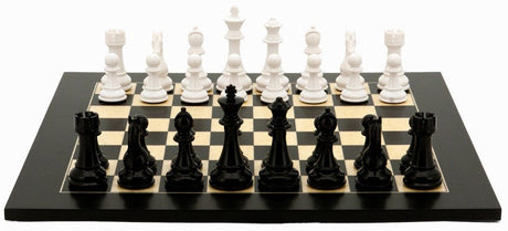 Dal Rossi Italy Chess Set - 50cm Board With Black & White Weighted Chess Pieces (L7904 + L3222)