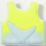 Sunnylife: Salty the Shark Swim Vest 1-2 Years - Aqua Neon Yellow