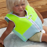 Sunnylife: Salty the Shark Swim Vest 1-2 Years - Aqua Neon Yellow