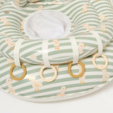 Sunnylife: Interactive Baby Float Duck - Sage Stripe