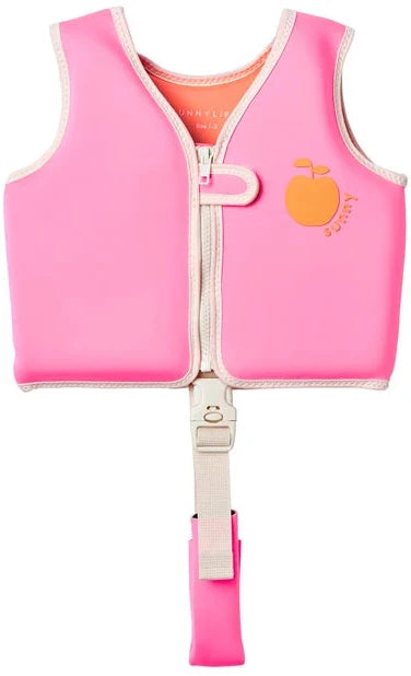 Sunnylife: Float Vest 1-2 Years Poppy the Peach - Neon Pink