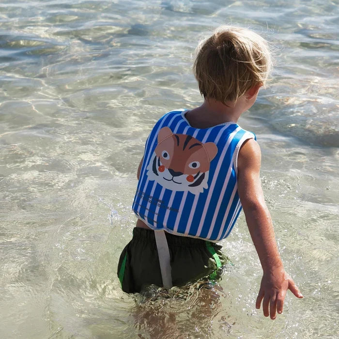 Sunnylife: Float Vest 2-3 Years Tino the Tiger - Blue