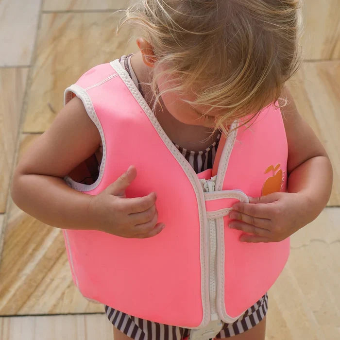 Sunnylife: Float Vest 2-3 Years Poppy the Peach - Neon Pink