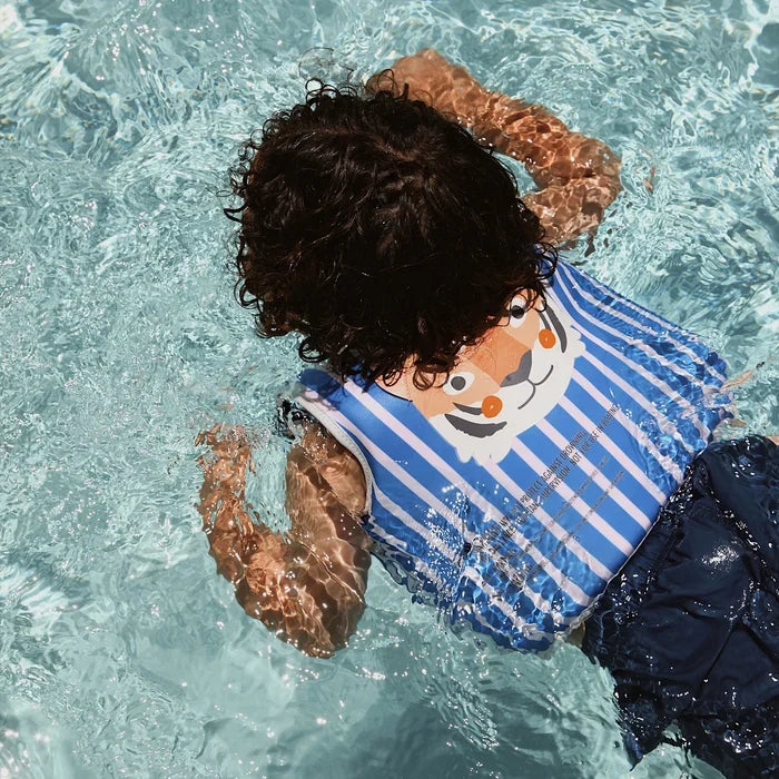 Sunnylife: Float Vest 3-6 Years Tino the Tiger - Blue