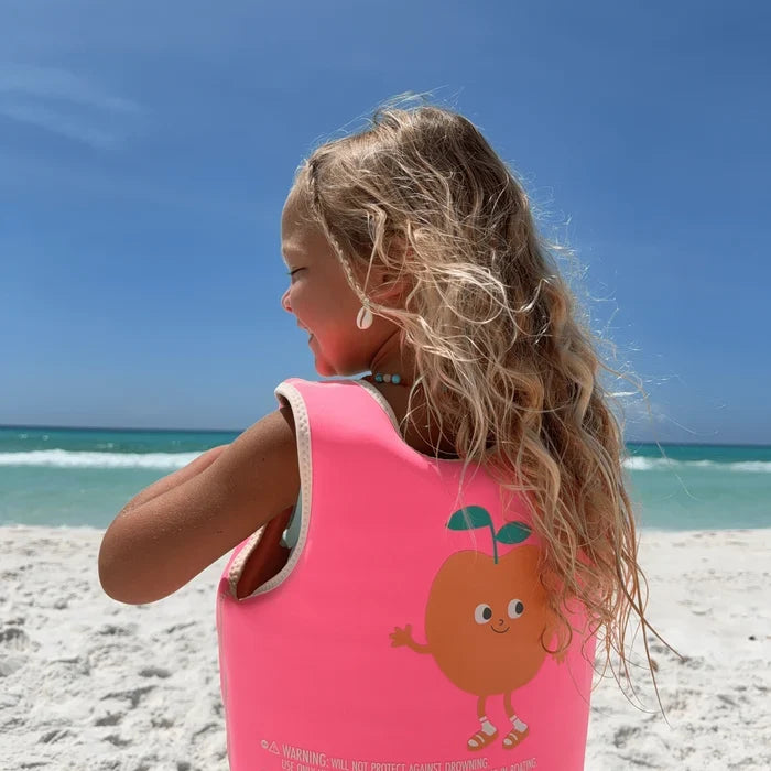 Sunnylife: Float Vest 3-6 Years Poppy the Peach - Neon Pink