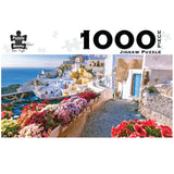 Puzzle Master 1000pc Puzzle - Oia Village Santorini - Augmented Reality Edition