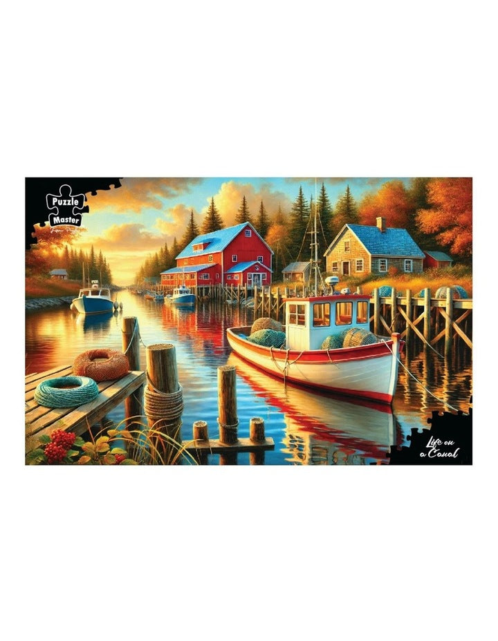 Puzzle Master 1000pc Puzzle - Life on a Canal - Augmented Reality Edition