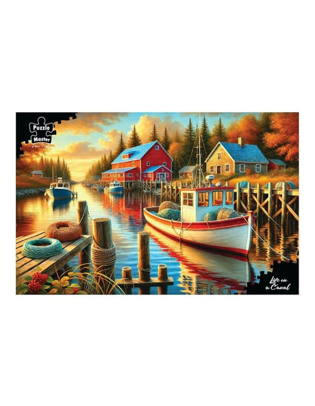 Puzzle Master 1000pc Puzzle - Life on a Canal - Augmented Reality Edition