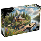 Puzzle Master 1000pc Puzzle - Fisherman's Peace - Augmented Reality Edition