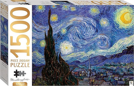 Mindbogglers Gold 1500pc Puzzle - Starry Night by Van Gogh
