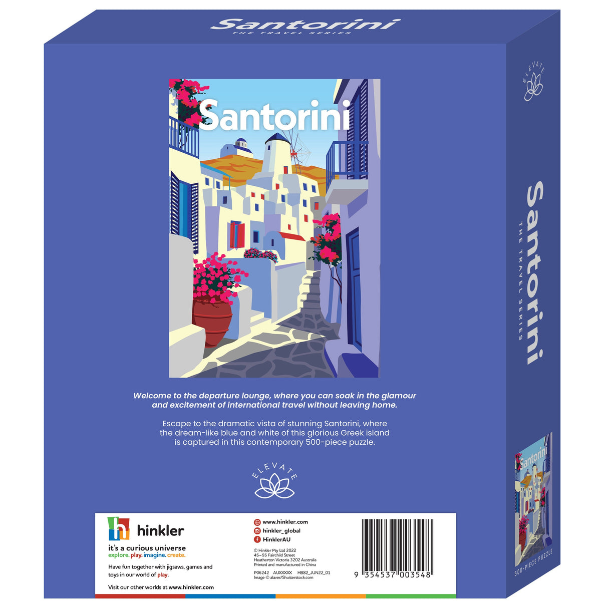 Hinkler: The Travel Series 500pc Jigsaw Puzzle - Santorini