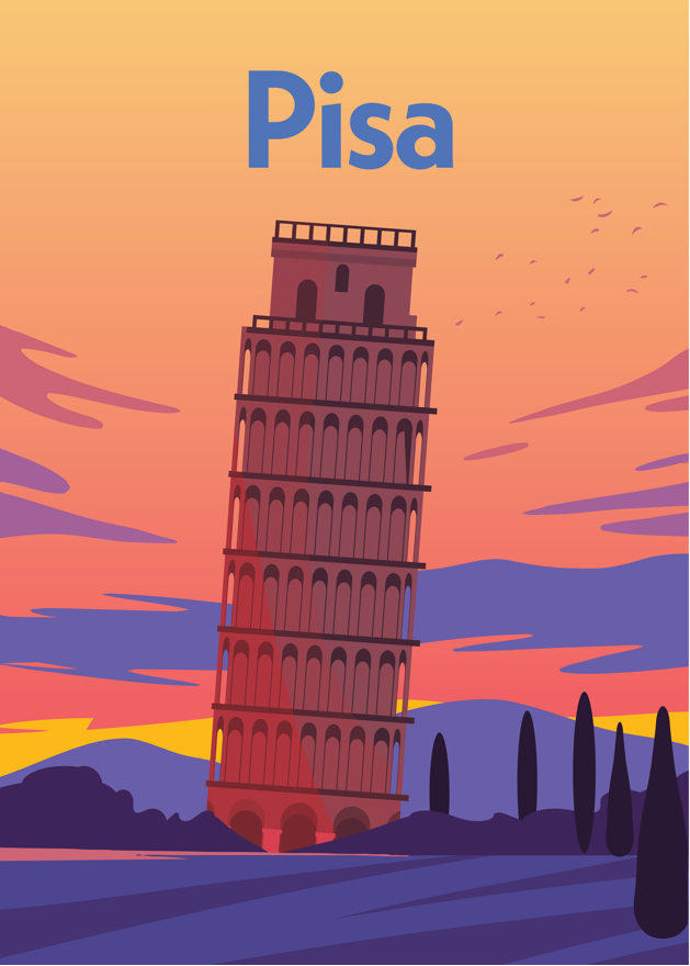 Hinkler: Travel Poster 500pc Jigsaw Puzzle - Pisa