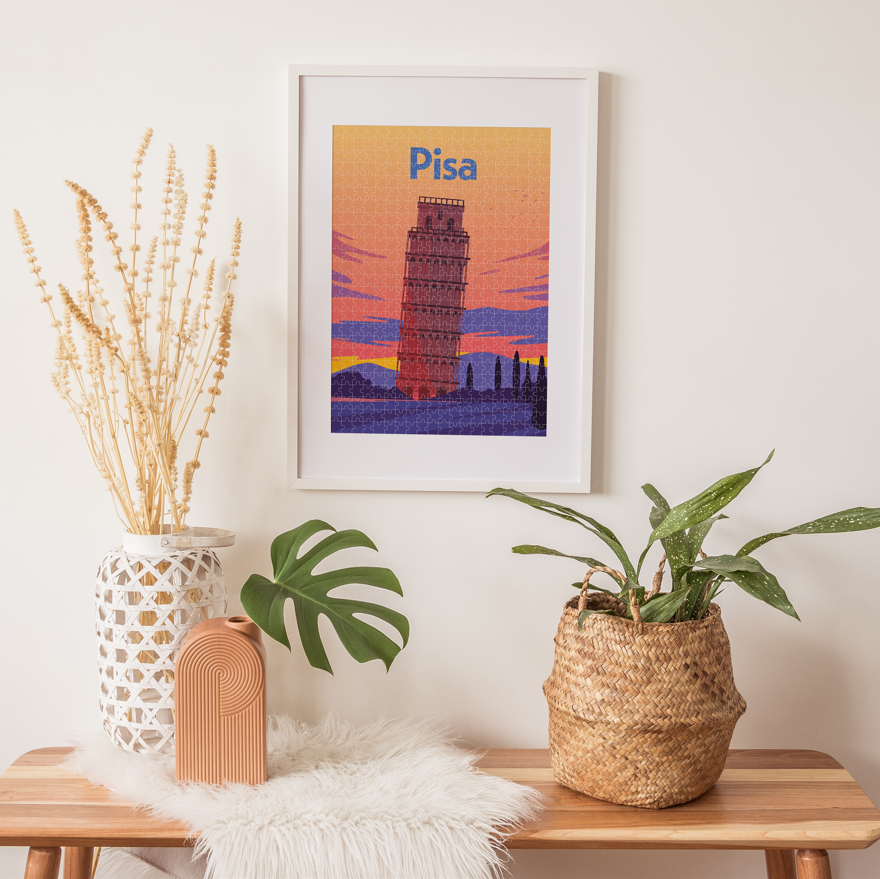 Hinkler: Travel Poster 500pc Jigsaw Puzzle - Pisa