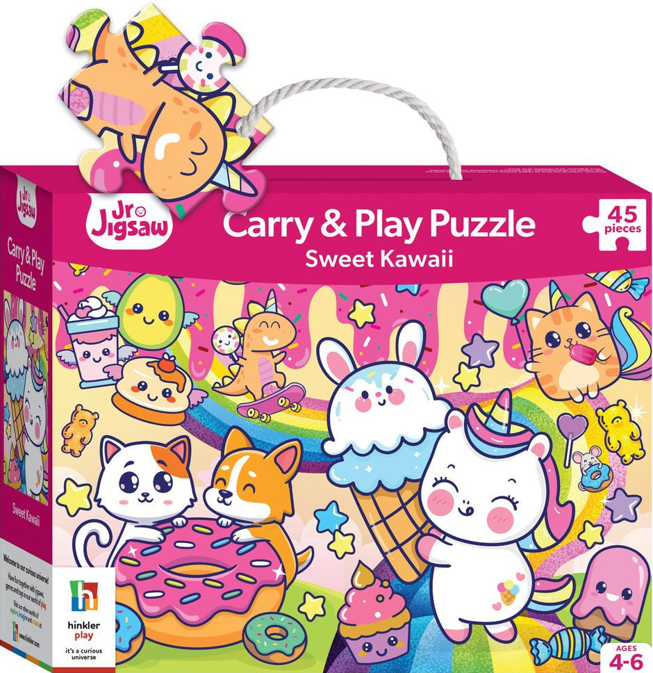 Hinkler: Junior Jigsaw Carry & Play Sweet Kawaii