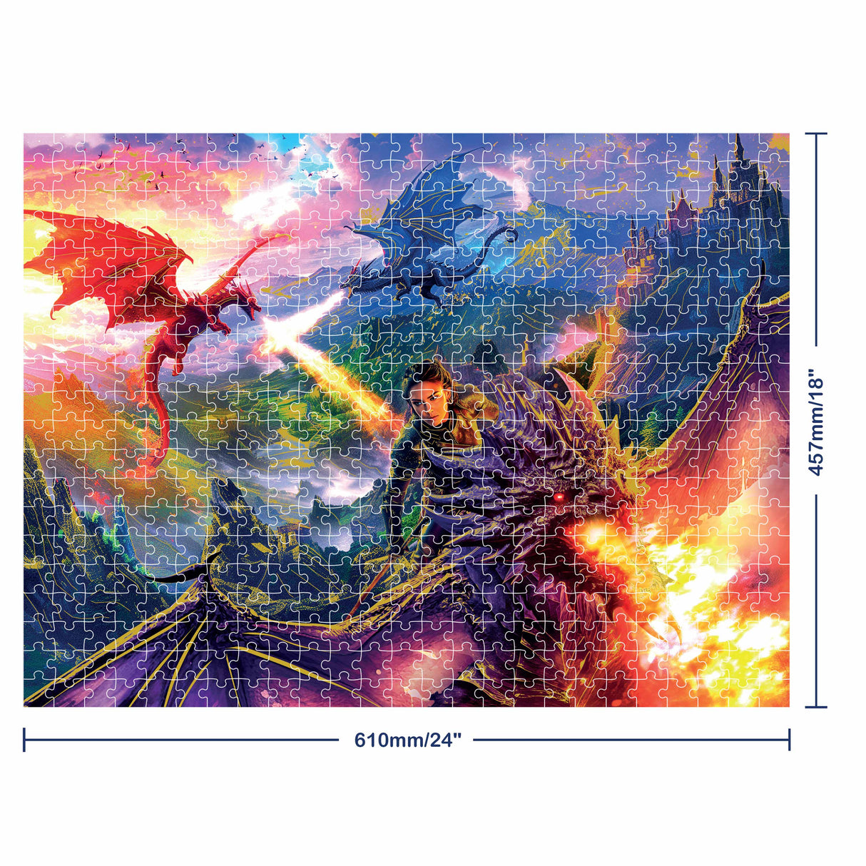 Mindbogglers Gold 500pc Puzzle - Dragon Riders
