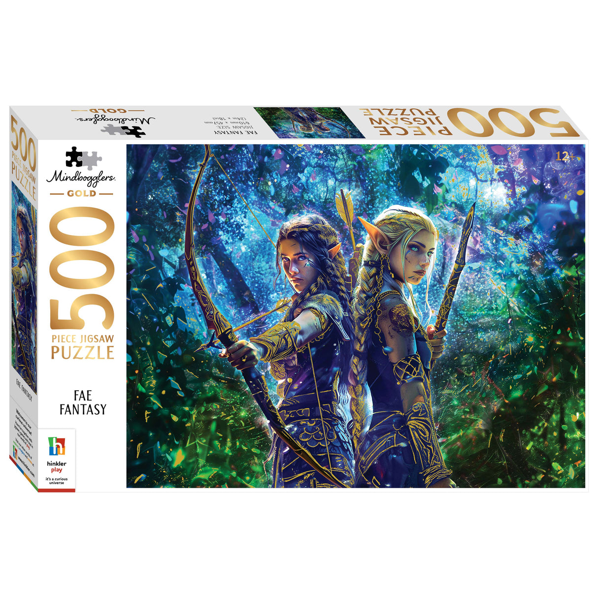 Mindbogglers Gold 500pc Puzzle - Fae Fantasy