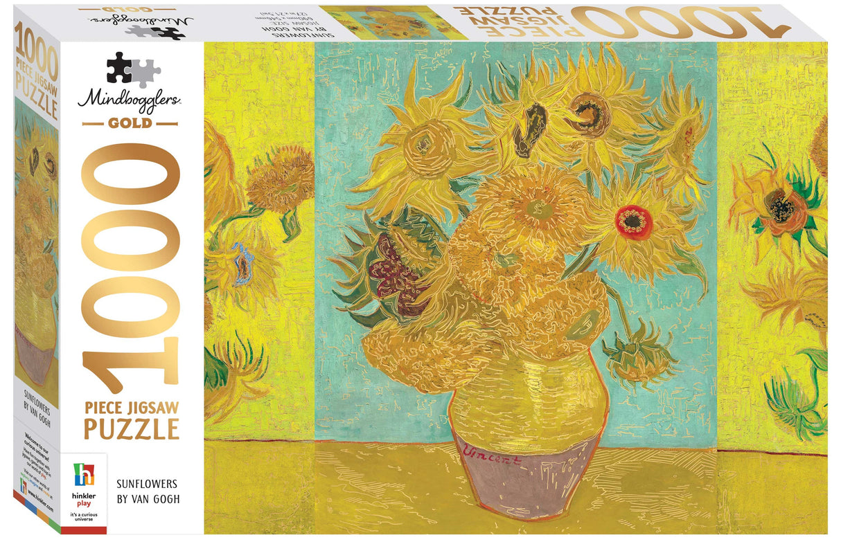 Mindbogglers Gold 1000pc Puzzle - Van Gogh Sunflowers