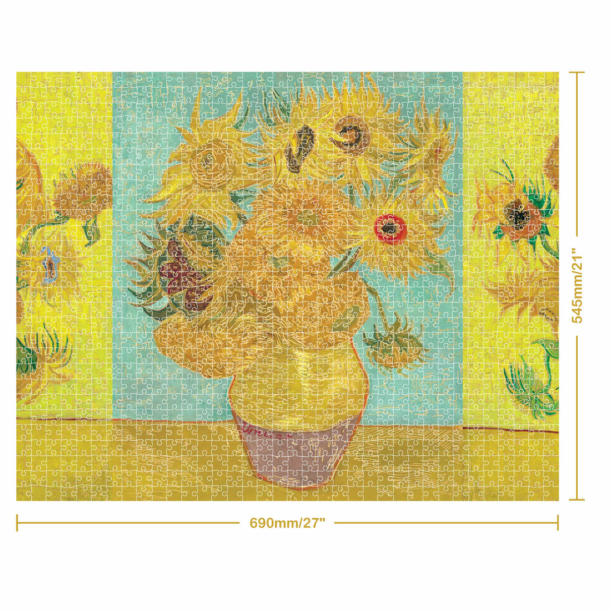 Mindbogglers Gold 1000pc Puzzle - Van Gogh Sunflowers