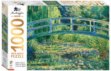 Mindbogglers Gold 1000pc Puzzle - Bridge Over a Pond of Water Lilies