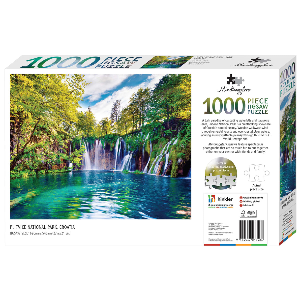 Mindbogglers 1000pc Puzzle - Plitvice National Park Croatia