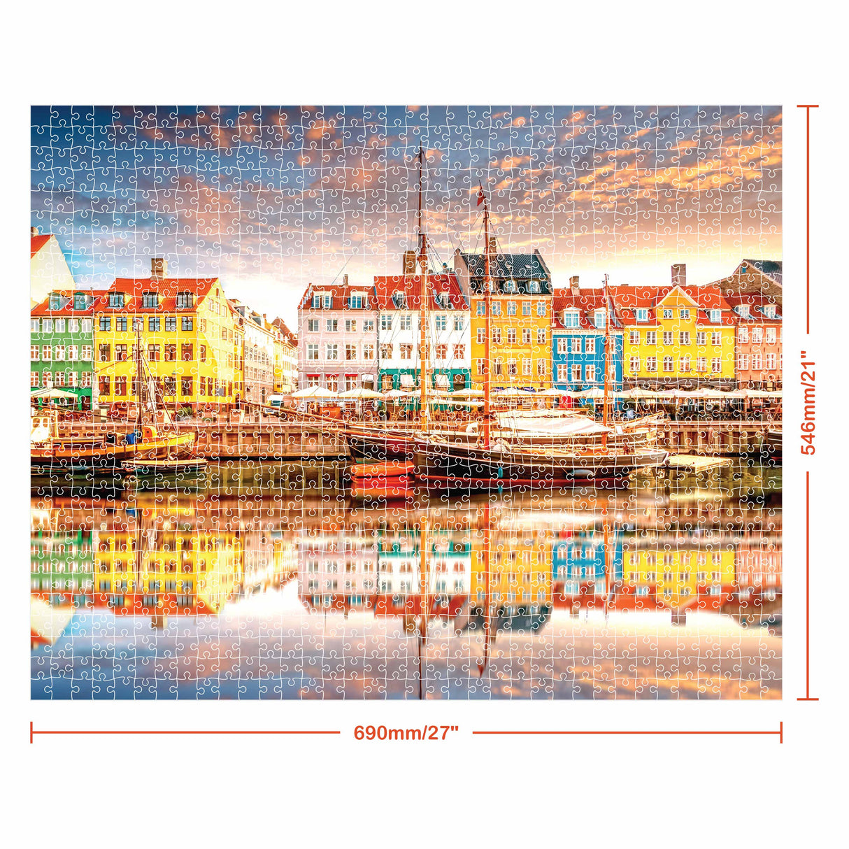 Mindbogglers 1000pc Puzzle - Nyhavn Copenhagen Denmark