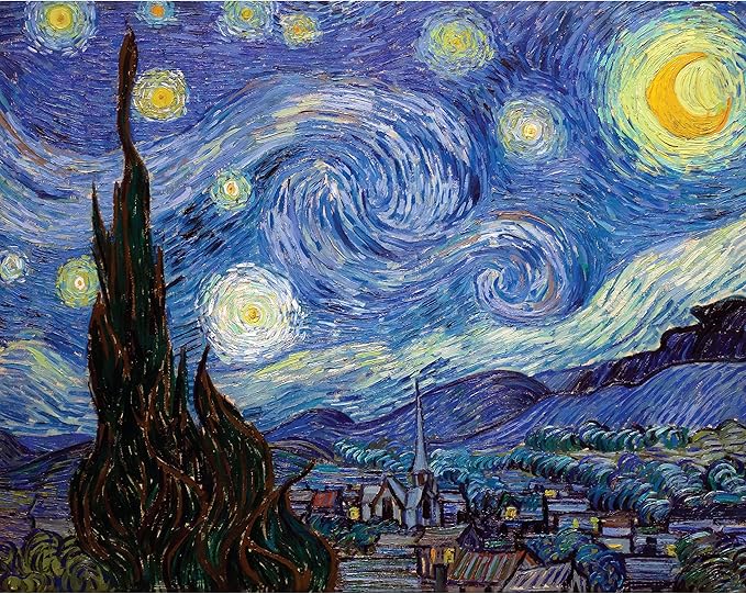 Mindbogglers Gold 1000pc Puzzle - Starry Night by Van Gogh