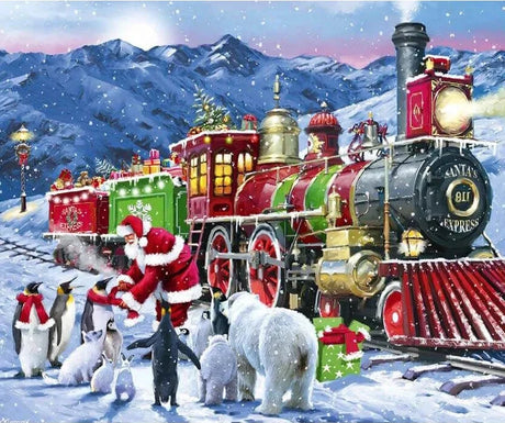 Mindbogglers Christmas Santa's Train 1000pc Jigsaw