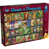 Treats N Treasures S4  - 1000 Piece Jigsaw Puzzle Vintage Summer Garden Book Shelf