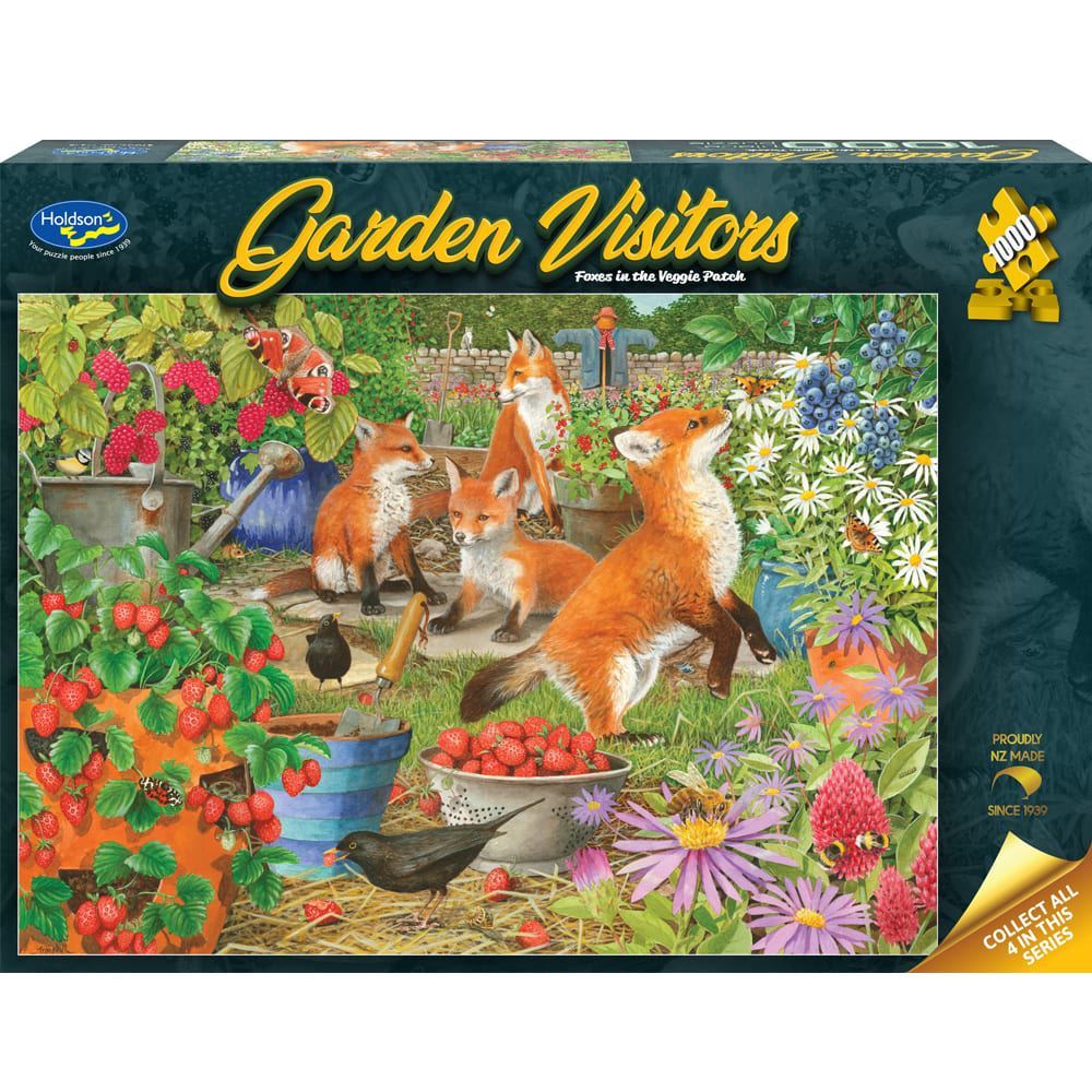 Garden Visitors  - 1000 Piece Jigsaw Puzzle Foxes in the Veggie Patch