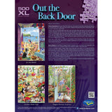 Out the Back Door: 500pc XL Puzzle Puzzle - Veggie Garden Yorkies