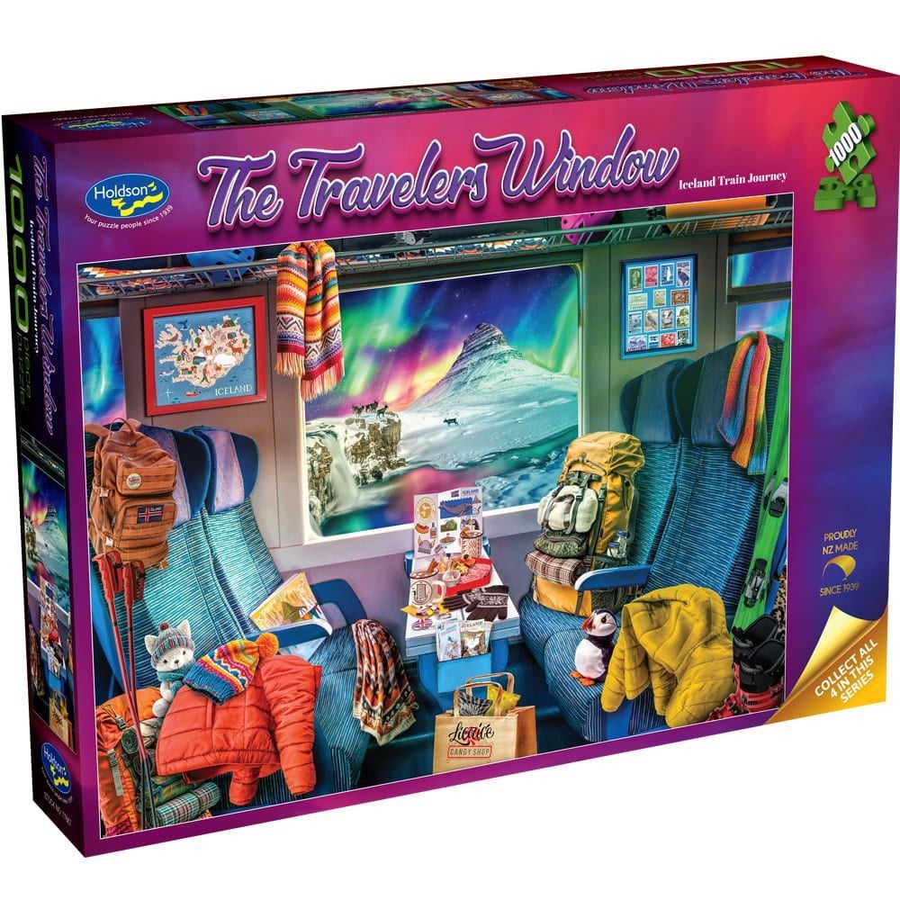 The Travelers Window: 1000pc Puzzle - Iceland Train Journey