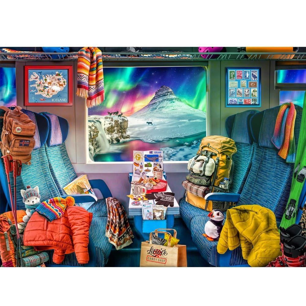 The Travelers Window: 1000pc Puzzle - Iceland Train Journey