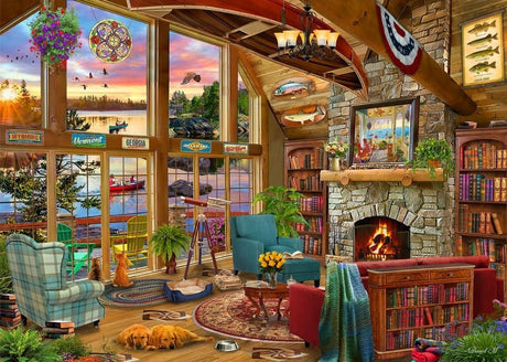 Room with a View: 1000pc Puzzle - Sunset Lodge