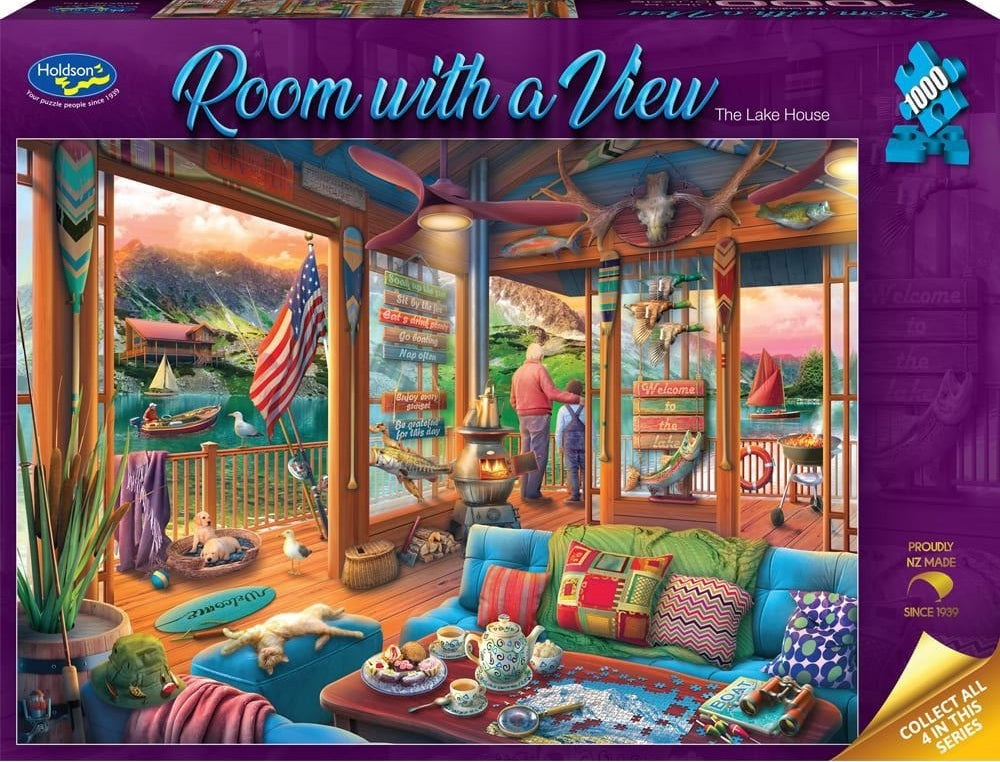 Room with a View: 1000pc Puzzle - The Lake House