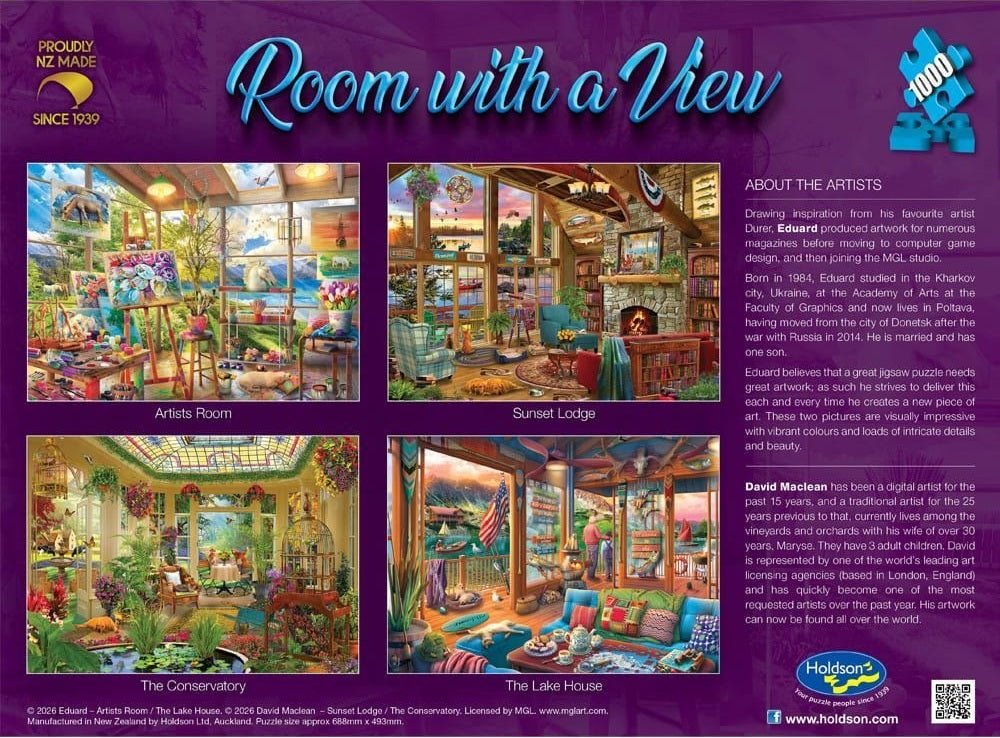 Room with a View: 1000pc Puzzle - The Lake House