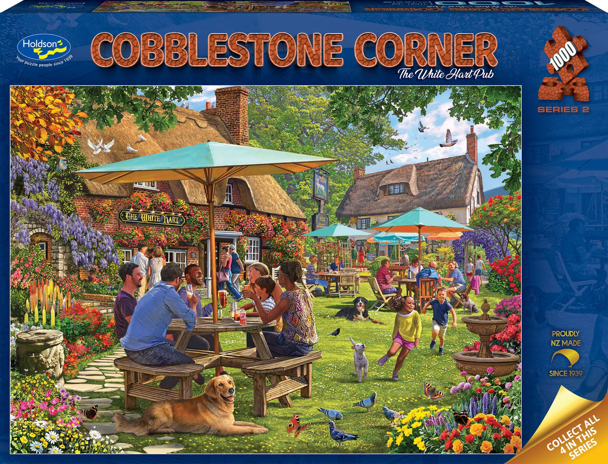 Cobblestone Corner S2 1000pc Jigsaw Puzzle - The White Hart Pub