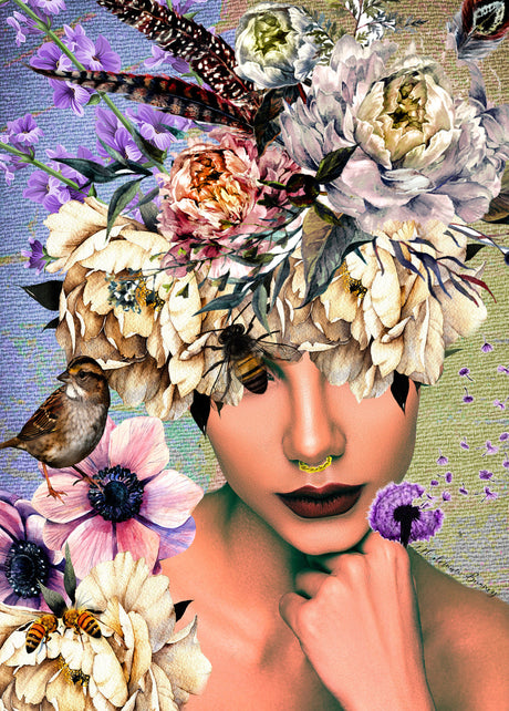 Woman in Bloom  - 1000 Piece Jigsaw Puzzle Bloom Bee Beautiful
