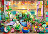 Outside my Window 1000pc Jigsaw Puzzle - Boho Seaside View