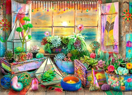 Outside my Window 1000pc Jigsaw Puzzle - Boho Seaside View