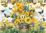 Blossom Bliss: 1000pc Puzzle - Honey Bee Floral